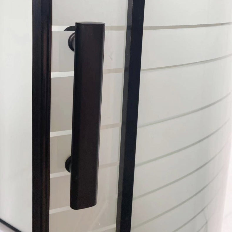 Modern Black Shower Stall Shower System Clear Glass Sliding Door Shower Enclosure Clearhalo 'Bathroom Remodel & Bathroom Fixtures' 'Home Improvement' 'home_improvement' 'home_improvement_shower_stalls_enclosures' 'Shower Stalls & Enclosures' 'shower_stalls_enclosures' 'Showers & Bathtubs' 6857899