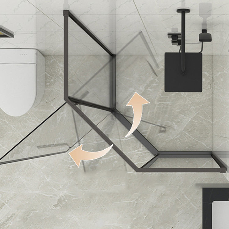 Neo-Angle Framed Shower Enclosure Easy Clean Glass Shower Enclosure Clearhalo 'Bathroom Remodel & Bathroom Fixtures' 'Home Improvement' 'home_improvement' 'home_improvement_shower_stalls_enclosures' 'Shower Stalls & Enclosures' 'shower_stalls_enclosures' 'Showers & Bathtubs' 6857976