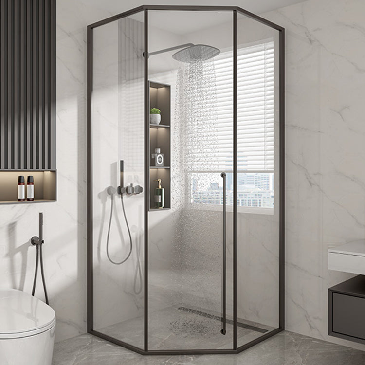 Framed Neo-Angle Shower Enclosure Clear Easy Clean Glass Shower Enclosure Clearhalo 'Bathroom Remodel & Bathroom Fixtures' 'Home Improvement' 'home_improvement' 'home_improvement_shower_stalls_enclosures' 'Shower Stalls & Enclosures' 'shower_stalls_enclosures' 'Showers & Bathtubs' 6857989
