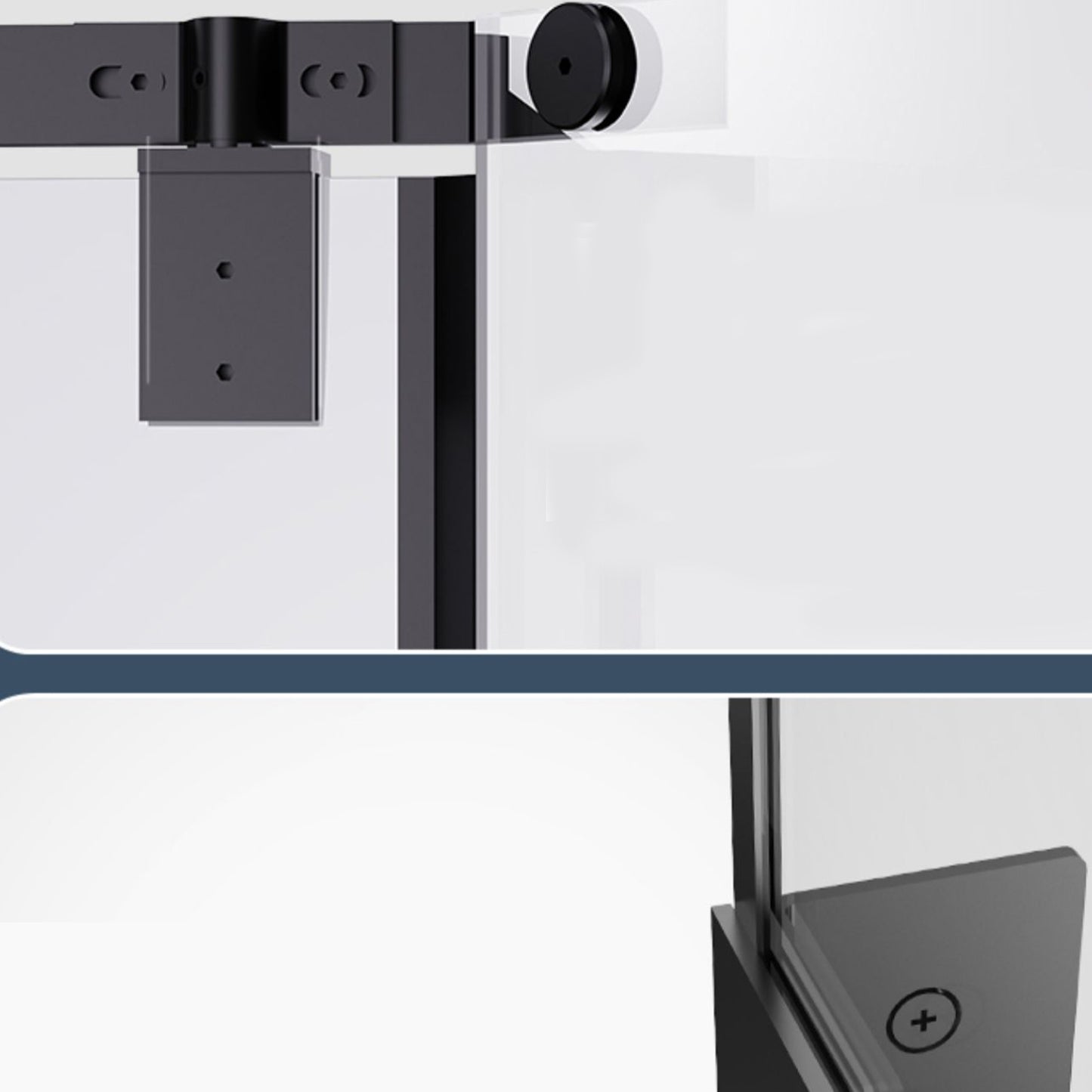 Neo-Angle Polished Glass Shower Enclosure Matt Black Frame Shower Stall Clearhalo 'Bathroom Remodel & Bathroom Fixtures' 'Home Improvement' 'home_improvement' 'home_improvement_shower_stalls_enclosures' 'Shower Stalls & Enclosures' 'shower_stalls_enclosures' 'Showers & Bathtubs' 6858013