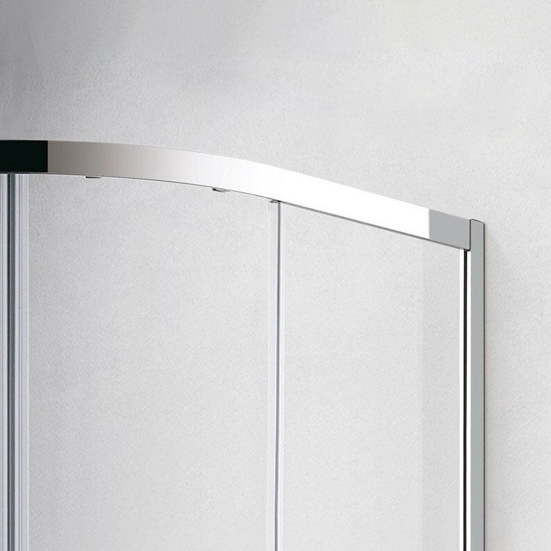 Modern Shower Stall Tempered Glass Easy Clean Glass Double Sliding Corner Shower Kit Clearhalo 'Bathroom Remodel & Bathroom Fixtures' 'Home Improvement' 'home_improvement' 'home_improvement_shower_stalls_enclosures' 'Shower Stalls & Enclosures' 'shower_stalls_enclosures' 'Showers & Bathtubs' 6858076