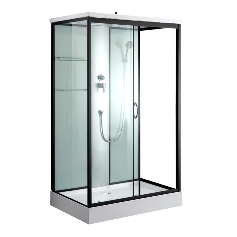 Modern Rectangle Shower Stall Tempered Framed Shower Stall for Bathroom Clear Glass Clearhalo 'Bathroom Remodel & Bathroom Fixtures' 'Home Improvement' 'home_improvement' 'home_improvement_shower_stalls_enclosures' 'Shower Stalls & Enclosures' 'shower_stalls_enclosures' 'Showers & Bathtubs' 6858148
