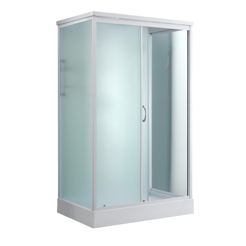 Modern Rectangle Shower Stall Tempered Framed Shower Stall for Bathroom Frosted Glass Clearhalo 'Bathroom Remodel & Bathroom Fixtures' 'Home Improvement' 'home_improvement' 'home_improvement_shower_stalls_enclosures' 'Shower Stalls & Enclosures' 'shower_stalls_enclosures' 'Showers & Bathtubs' 6858149