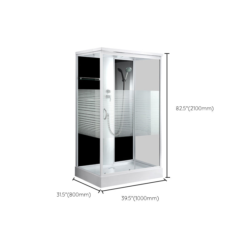 Modern Rectangle Shower Stall Tempered Framed Shower Stall for Bathroom Clearhalo 'Bathroom Remodel & Bathroom Fixtures' 'Home Improvement' 'home_improvement' 'home_improvement_shower_stalls_enclosures' 'Shower Stalls & Enclosures' 'shower_stalls_enclosures' 'Showers & Bathtubs' 6858158