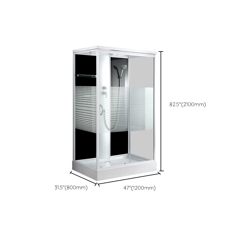 Modern Rectangle Shower Stall Tempered Framed Shower Stall for Bathroom Clearhalo 'Bathroom Remodel & Bathroom Fixtures' 'Home Improvement' 'home_improvement' 'home_improvement_shower_stalls_enclosures' 'Shower Stalls & Enclosures' 'shower_stalls_enclosures' 'Showers & Bathtubs' 6858161
