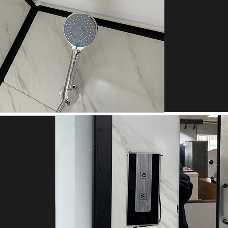 Tempered Glass Shower Stall with Shower Base Rectangle Shower Stall Clearhalo 'Bathroom Remodel & Bathroom Fixtures' 'Home Improvement' 'home_improvement' 'home_improvement_shower_stalls_enclosures' 'Shower Stalls & Enclosures' 'shower_stalls_enclosures' 'Showers & Bathtubs' 6858212