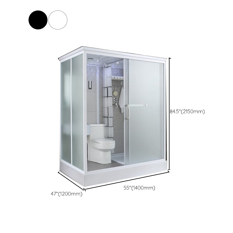 Tempered Glass Shower Stall with Shower Base Rectangle Shower Stall Clearhalo 'Bathroom Remodel & Bathroom Fixtures' 'Home Improvement' 'home_improvement' 'home_improvement_shower_stalls_enclosures' 'Shower Stalls & Enclosures' 'shower_stalls_enclosures' 'Showers & Bathtubs' 6858225