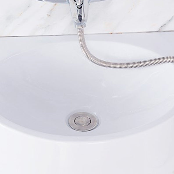 Tempered Glass Single Sliding Shower Enclosure White One Piece Frame Shower Enclosure Clearhalo 'Bathroom Remodel & Bathroom Fixtures' 'Home Improvement' 'home_improvement' 'home_improvement_shower_stalls_enclosures' 'Shower Stalls & Enclosures' 'shower_stalls_enclosures' 'Showers & Bathtubs' 6858308