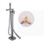Modern Bathroom Faucet Floor Standing Handheld Shower Head Faucet Grey Wall Clearhalo 'Bathroom Remodel & Bathroom Fixtures' 'Bathtub Faucets' 'bathtub_faucets' 'Home Improvement' 'home_improvement' 'home_improvement_bathtub_faucets' 6859044