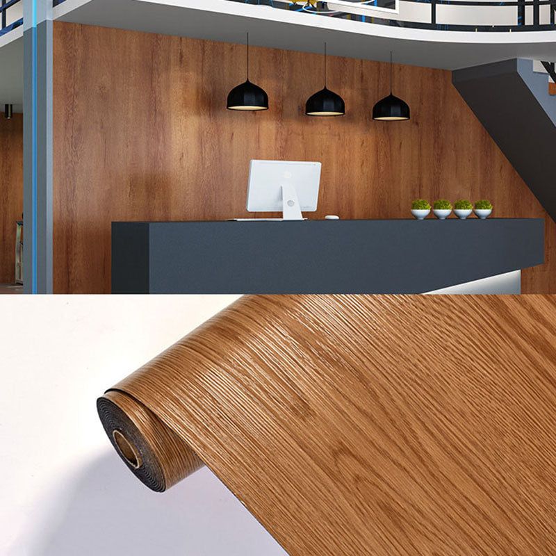 Modern Tin Backsplash Paneling Smooth Wall Ceiling Wood Board Set of 10 Brown 118.1"L x 23.6"W 1 Piece Clearhalo 'Flooring 'Home Improvement' 'home_improvement' 'home_improvement_wall_paneling' 'Wall Paneling' 'wall_paneling' 'Walls & Ceilings' Walls and Ceiling' 6859103