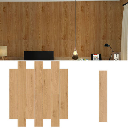 Modern Tin Backsplash Paneling Smooth Wall Ceiling Wood Board Set of 10 Yellow 36"L x 6"W Clearhalo 'Flooring 'Home Improvement' 'home_improvement' 'home_improvement_wall_paneling' 'Wall Paneling' 'wall_paneling' 'Walls & Ceilings' Walls and Ceiling' 6859116