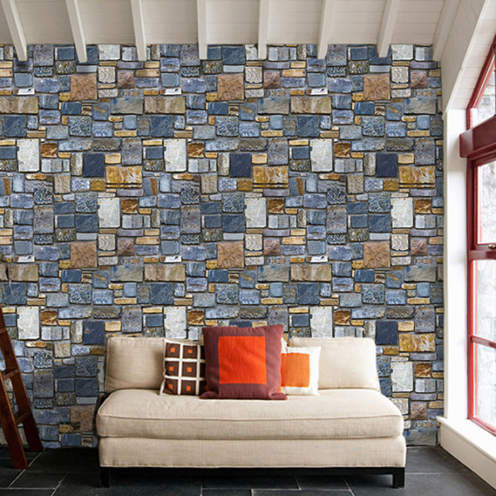 Farmhouse Water Proof Wall Plank Wood Grain Bedroom and Living Room Wall Panels Yellow Black 393.7"L x 17.7"W Clearhalo 'Flooring 'Home Improvement' 'home_improvement' 'home_improvement_wall_paneling' 'Wall Paneling' 'wall_paneling' 'Walls & Ceilings' Walls and Ceiling' 6859141