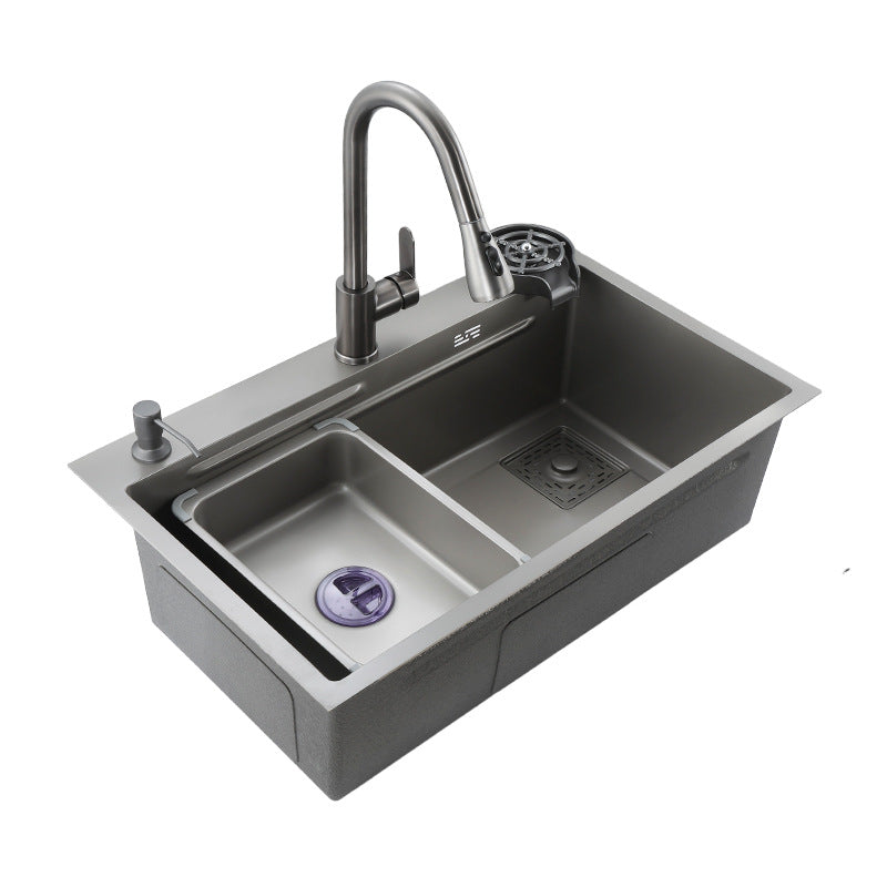 Classic Workstation Sink Stainless Steel Modern Prep Station Clearhalo 'Home Improvement' 'home_improvement' 'home_improvement_kitchen_sinks' 'Kitchen Remodel & Kitchen Fixtures' 'Kitchen Sinks & Faucet Components' 'Kitchen Sinks' 'kitchen_sinks' 6859612
