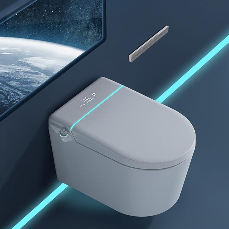 Contemporary White Elongated Foot Sensor Heated Seat Smart Toilet Clearhalo 'Bathroom Remodel & Bathroom Fixtures' 'Bidets' 'Home Improvement' 'home_improvement' 'home_improvement_bidets' 'Toilets & Bidets' 6859845