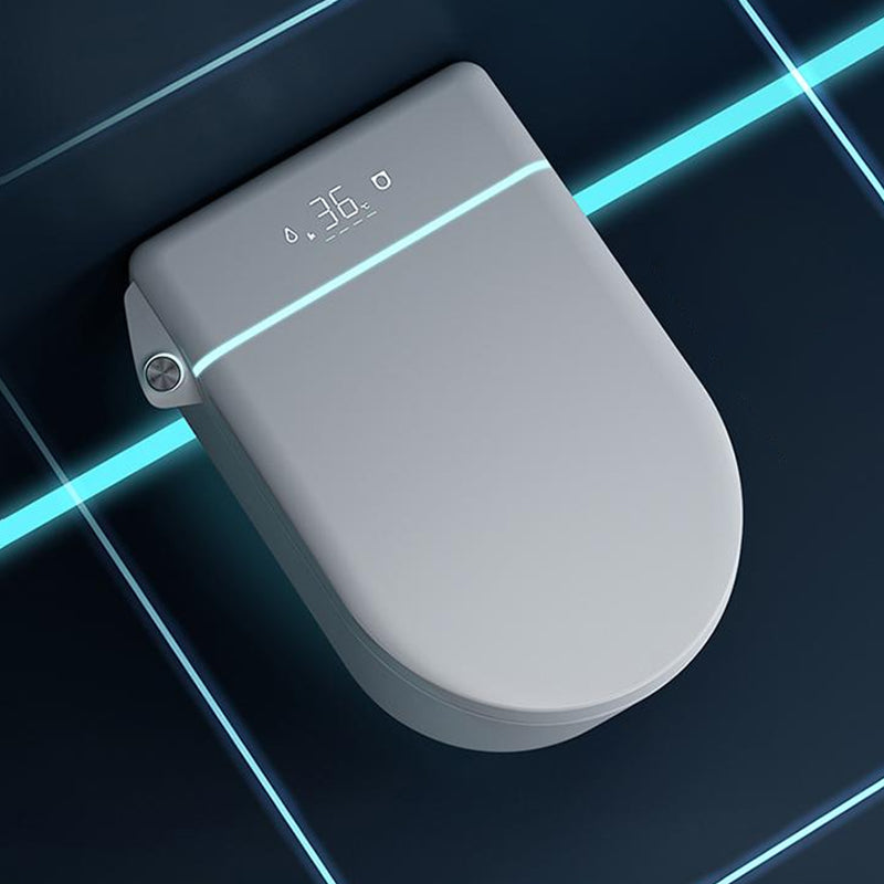 Contemporary White Elongated Foot Sensor Heated Seat Smart Toilet Clearhalo 'Bathroom Remodel & Bathroom Fixtures' 'Bidets' 'Home Improvement' 'home_improvement' 'home_improvement_bidets' 'Toilets & Bidets' 6859848