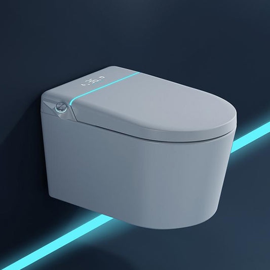 Contemporary White Elongated Foot Sensor Heated Seat Smart Toilet Clearhalo 'Bathroom Remodel & Bathroom Fixtures' 'Bidets' 'Home Improvement' 'home_improvement' 'home_improvement_bidets' 'Toilets & Bidets' 6859850