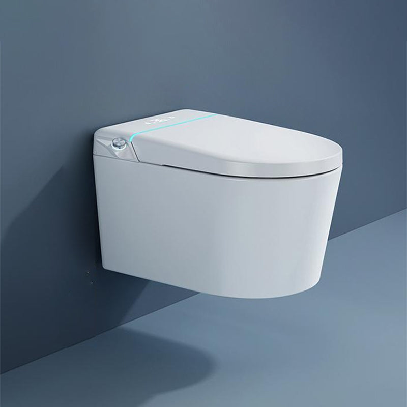 Contemporary White Elongated Foot Sensor Heated Seat Smart Toilet Clearhalo 'Bathroom Remodel & Bathroom Fixtures' 'Bidets' 'Home Improvement' 'home_improvement' 'home_improvement_bidets' 'Toilets & Bidets' 6859862