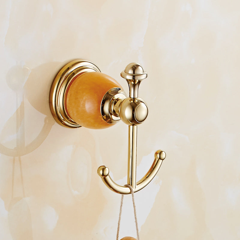 Contemporary Brushed Brass Bathroom Accessory As Individual Or As a Set Towel Robe Hook Clearhalo 'Bathroom Hardware Sets' 'Bathroom Hardware' 'Bathroom Remodel & Bathroom Fixtures' 'bathroom_hardware_sets' 'Home Improvement' 'home_improvement' 'home_improvement_bathroom_hardware_sets' 6864378
