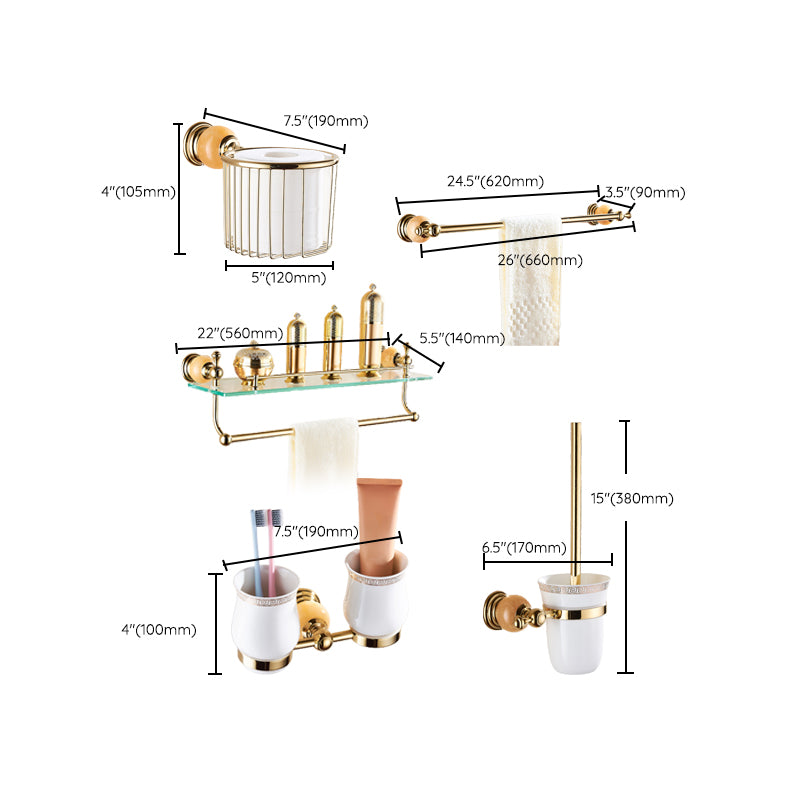 Modern Bathroom Accessory As Individual Or As a Set in Golden Clearhalo 'Bathroom Hardware Sets' 'Bathroom Hardware' 'Bathroom Remodel & Bathroom Fixtures' 'bathroom_hardware_sets' 'Home Improvement' 'home_improvement' 'home_improvement_bathroom_hardware_sets' 6864427