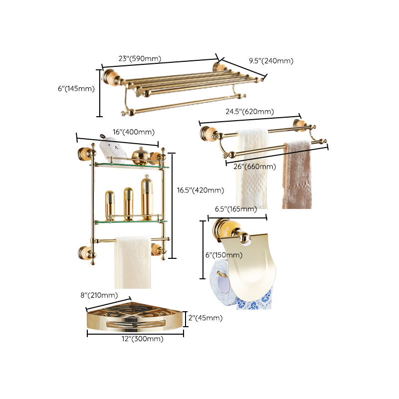 Modern Bathroom Accessory As Individual Or As a Set in Golden Clearhalo 'Bathroom Hardware Sets' 'Bathroom Hardware' 'Bathroom Remodel & Bathroom Fixtures' 'bathroom_hardware_sets' 'Home Improvement' 'home_improvement' 'home_improvement_bathroom_hardware_sets' 6864428