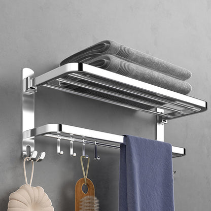 Contemporary Chrome Bathroom Hardware Set Polished Chrome Bathroom Set in Stainless Steel Chrome Clearhalo 'Bathroom Hardware Sets' 'Bathroom Hardware' 'Bathroom Remodel & Bathroom Fixtures' 'bathroom_hardware_sets' 'Home Improvement' 'home_improvement' 'home_improvement_bathroom_hardware_sets' 6864433