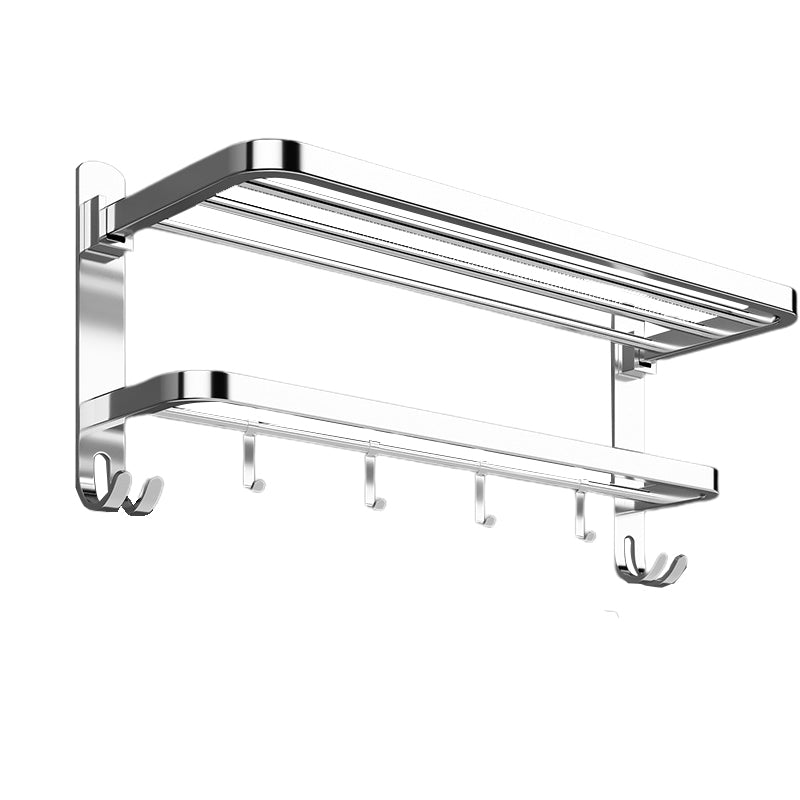 Contemporary Chrome Bathroom Hardware Set Polished Chrome Bathroom Set in Stainless Steel Clearhalo 'Bathroom Hardware Sets' 'Bathroom Hardware' 'Bathroom Remodel & Bathroom Fixtures' 'bathroom_hardware_sets' 'Home Improvement' 'home_improvement' 'home_improvement_bathroom_hardware_sets' 6864438