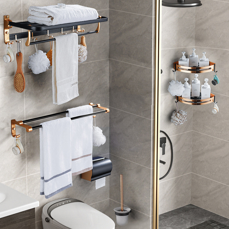 Contemporary Bathroom Accessory As Individual Or As a Set in Black/White Clearhalo 'Bathroom Hardware Sets' 'Bathroom Hardware' 'Bathroom Remodel & Bathroom Fixtures' 'bathroom_hardware_sets' 'Home Improvement' 'home_improvement' 'home_improvement_bathroom_hardware_sets' 6864451