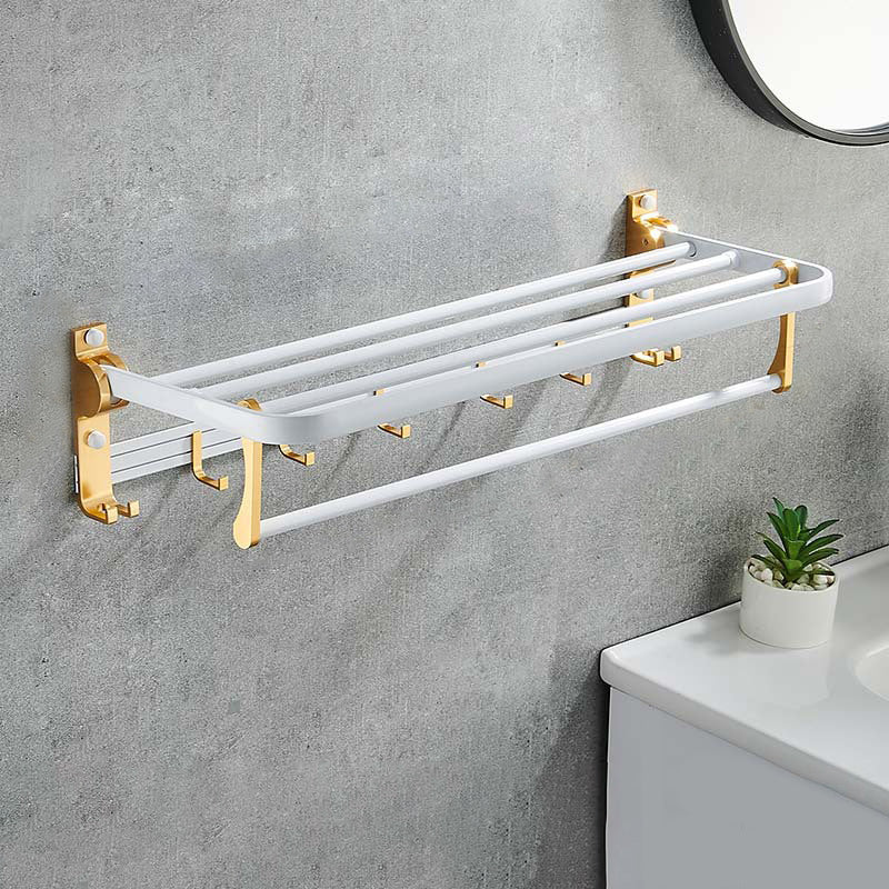 Contemporary Bathroom Accessory As Individual Or As a Set in Black/White White Towel Rack Clearhalo 'Bathroom Hardware Sets' 'Bathroom Hardware' 'Bathroom Remodel & Bathroom Fixtures' 'bathroom_hardware_sets' 'Home Improvement' 'home_improvement' 'home_improvement_bathroom_hardware_sets' 6864461