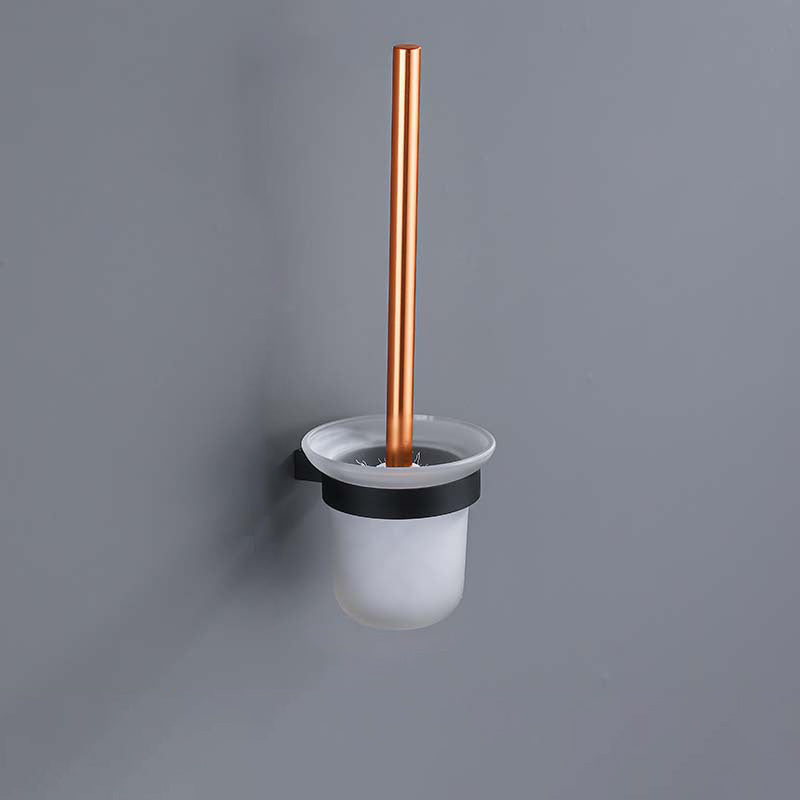 Contemporary Bathroom Accessory As Individual Or As a Set in Black/White Black Toilet Brush Clearhalo 'Bathroom Hardware Sets' 'Bathroom Hardware' 'Bathroom Remodel & Bathroom Fixtures' 'bathroom_hardware_sets' 'Home Improvement' 'home_improvement' 'home_improvement_bathroom_hardware_sets' 6864463