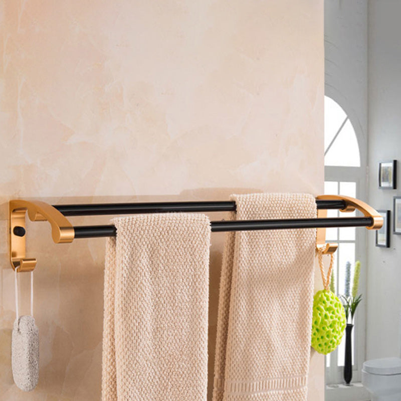 Contemporary Black Bathroom Accessory As Individual Or As a Set Towel Bar Clearhalo 'Bathroom Hardware Sets' 'Bathroom Hardware' 'Bathroom Remodel & Bathroom Fixtures' 'bathroom_hardware_sets' 'Home Improvement' 'home_improvement' 'home_improvement_bathroom_hardware_sets' 6864528