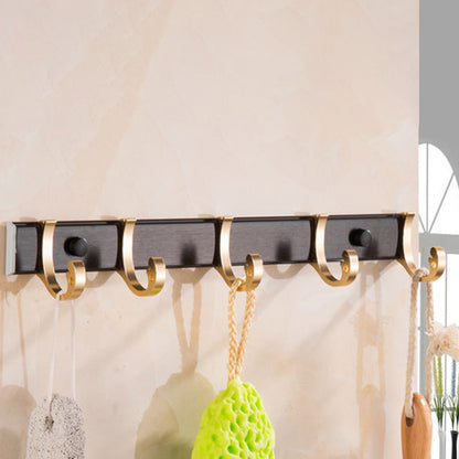 Contemporary Black Bathroom Accessory As Individual Or As a Set Towel Robe Hook Clearhalo 'Bathroom Hardware Sets' 'Bathroom Hardware' 'Bathroom Remodel & Bathroom Fixtures' 'bathroom_hardware_sets' 'Home Improvement' 'home_improvement' 'home_improvement_bathroom_hardware_sets' 6864531