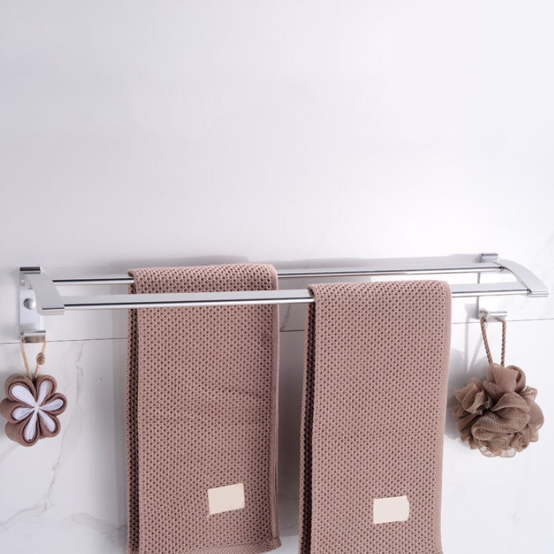 Modern 5 - Piece Bathroom Hardware Set with Triangle Bath Shelf Clearhalo 'Bathroom Hardware Sets' 'Bathroom Hardware' 'Bathroom Remodel & Bathroom Fixtures' 'bathroom_hardware_sets' 'Home Improvement' 'home_improvement' 'home_improvement_bathroom_hardware_sets' 6864545