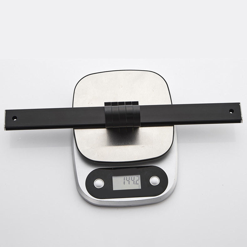 6-Piece Modern Bathroom Hardware Set in Matte Black with Bath Shelf/Towel Bar & Robe Hooks Clearhalo 'Bathroom Hardware Sets' 'Bathroom Hardware' 'Bathroom Remodel & Bathroom Fixtures' 'bathroom_hardware_sets' 'Home Improvement' 'home_improvement' 'home_improvement_bathroom_hardware_sets' 6864584