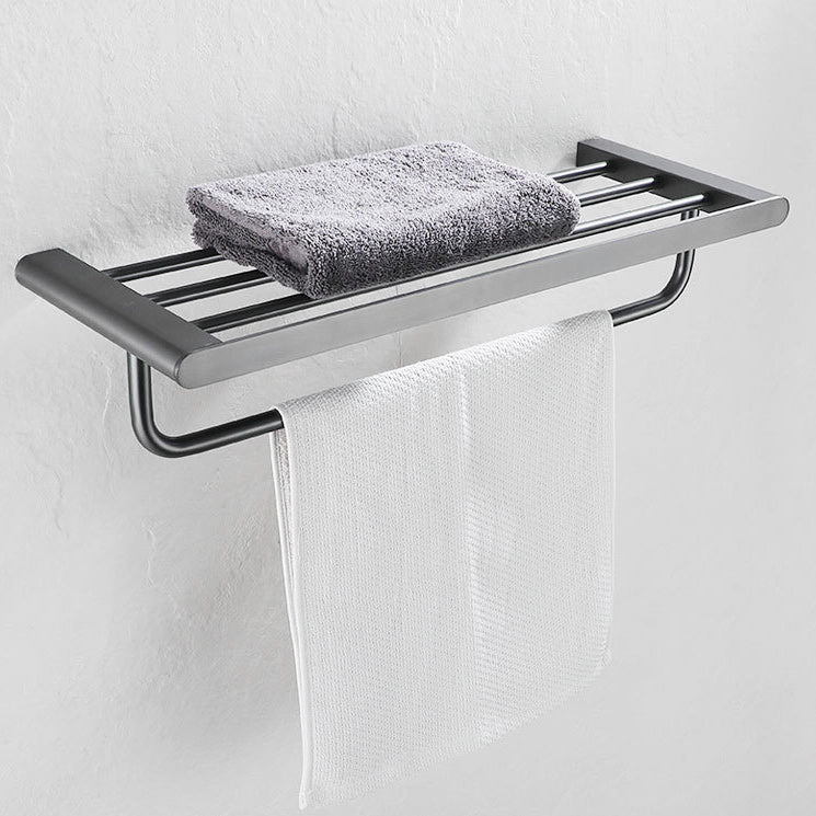5-Piece Modern Bath Hardware Set in Stainless Steel with Towel Bar/Robe Hooks/Paper Holder Clearhalo 'Bathroom Hardware Sets' 'Bathroom Hardware' 'Bathroom Remodel & Bathroom Fixtures' 'bathroom_hardware_sets' 'Home Improvement' 'home_improvement' 'home_improvement_bathroom_hardware_sets' 6864591