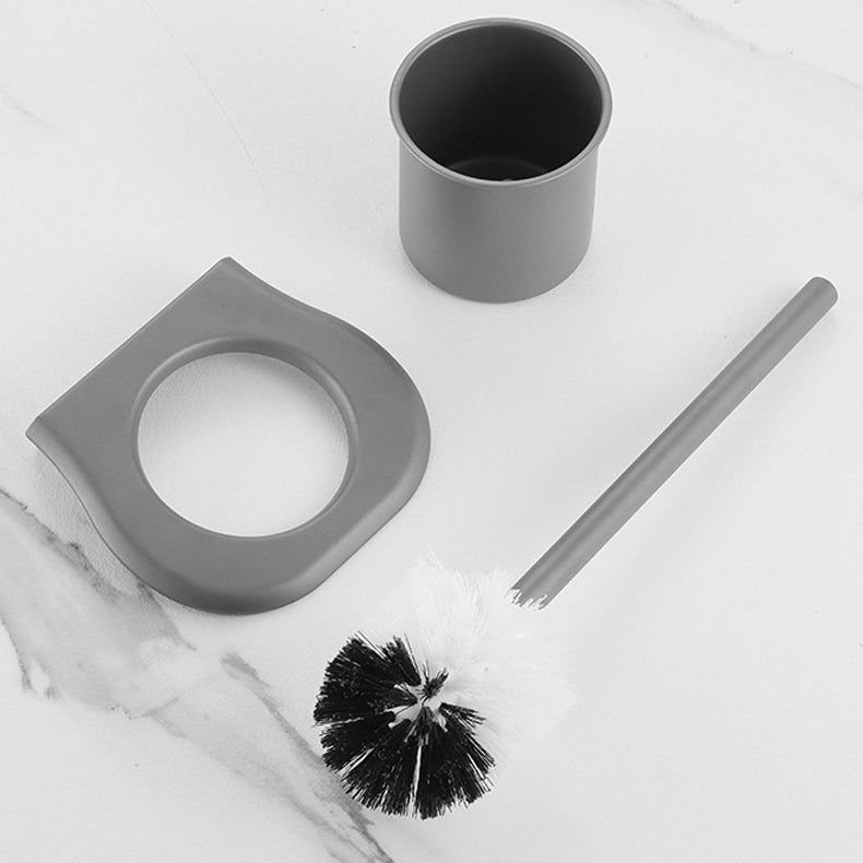 Modern Bath Hardware Set in Stainless Steel Matte Gray Robe Hooks/Towel Bar Clearhalo 'Bathroom Hardware Sets' 'Bathroom Hardware' 'Bathroom Remodel & Bathroom Fixtures' 'bathroom_hardware_sets' 'Home Improvement' 'home_improvement' 'home_improvement_bathroom_hardware_sets' 6864700