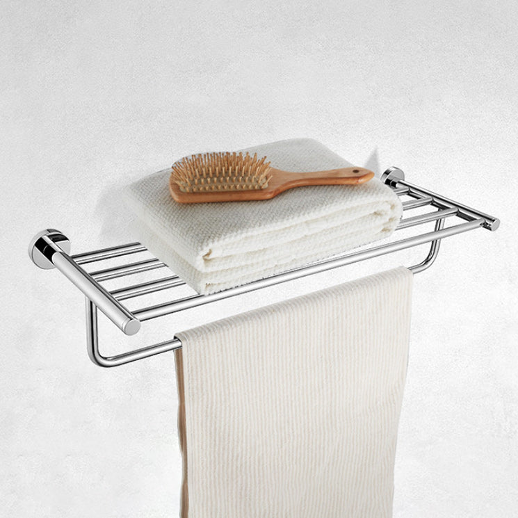 Polished Chrome Modern Bathroom Accessory Set with Towel Bar/Paper Holder Towel Rack Clearhalo 'Bathroom Hardware Sets' 'Bathroom Hardware' 'Bathroom Remodel & Bathroom Fixtures' 'bathroom_hardware_sets' 'Home Improvement' 'home_improvement' 'home_improvement_bathroom_hardware_sets' 6864729