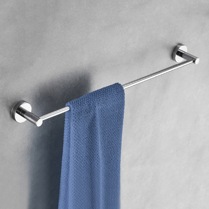 Polished Chrome Modern Bathroom Accessory Set with Towel Bar/Paper Holder Clearhalo 'Bathroom Hardware Sets' 'Bathroom Hardware' 'Bathroom Remodel & Bathroom Fixtures' 'bathroom_hardware_sets' 'Home Improvement' 'home_improvement' 'home_improvement_bathroom_hardware_sets' 6864730