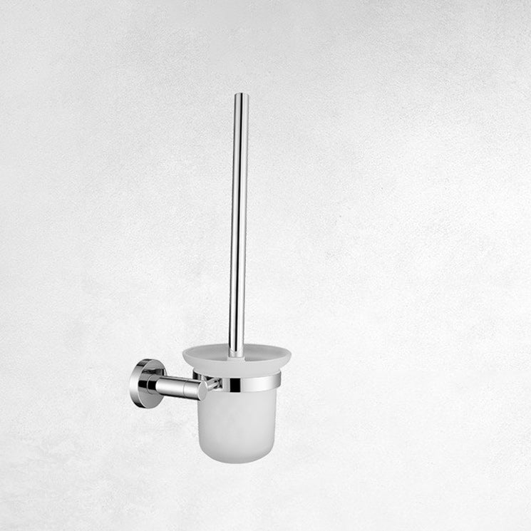 Polished Chrome Modern Bathroom Accessory Set with Towel Bar/Paper Holder Toilet Brush Clearhalo 'Bathroom Hardware Sets' 'Bathroom Hardware' 'Bathroom Remodel & Bathroom Fixtures' 'bathroom_hardware_sets' 'Home Improvement' 'home_improvement' 'home_improvement_bathroom_hardware_sets' 6864731