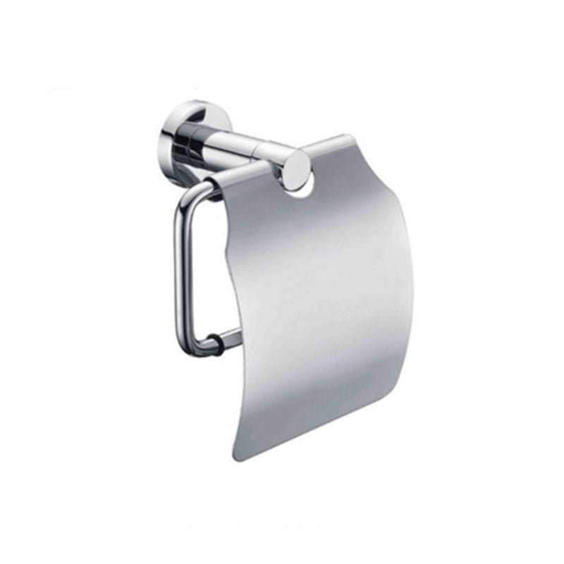 Polished Chrome Modern Bathroom Accessory Set with Towel Bar/Paper Holder Clearhalo 'Bathroom Hardware Sets' 'Bathroom Hardware' 'Bathroom Remodel & Bathroom Fixtures' 'bathroom_hardware_sets' 'Home Improvement' 'home_improvement' 'home_improvement_bathroom_hardware_sets' 6864736