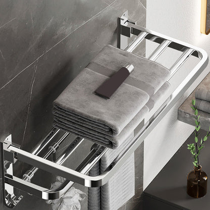 Modern Bathroom Accessory Kit Paper Holder Bath Shelf Stainless Steel Bathroom Hardware Towel Rack (24"L) Clearhalo 'Bathroom Hardware Sets' 'Bathroom Hardware' 'Bathroom Remodel & Bathroom Fixtures' 'bathroom_hardware_sets' 'Home Improvement' 'home_improvement' 'home_improvement_bathroom_hardware_sets' 6864799