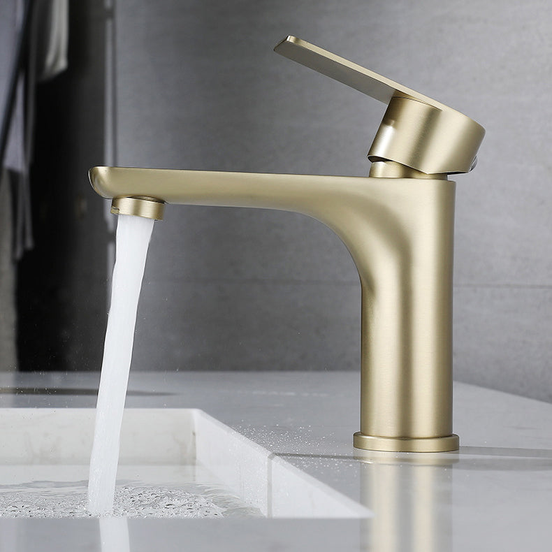 Modern Vessel Faucet Copper Single Handle Low Arc Vessel Faucet for Home Clearhalo 'Bathroom Remodel & Bathroom Fixtures' 'Bathroom Sink Faucets' 'Bathroom Sinks & Faucet Components' 'bathroom_sink_faucets' 'Home Improvement' 'home_improvement' 'home_improvement_bathroom_sink_faucets' 6871220