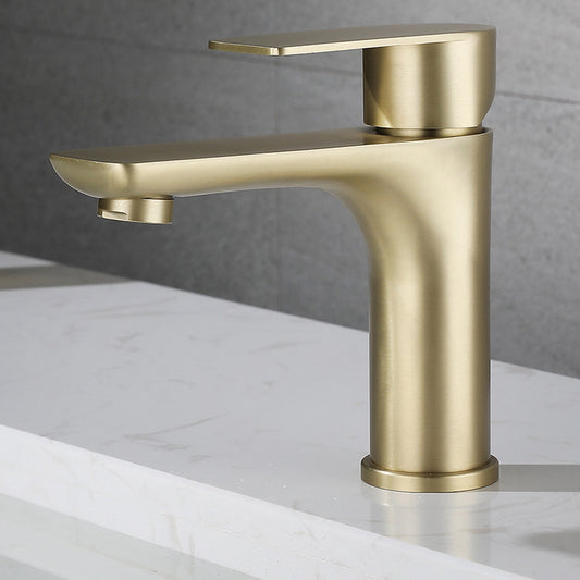 Modern Vessel Faucet Copper Single Handle Low Arc Vessel Faucet for Home Clearhalo 'Bathroom Remodel & Bathroom Fixtures' 'Bathroom Sink Faucets' 'Bathroom Sinks & Faucet Components' 'bathroom_sink_faucets' 'Home Improvement' 'home_improvement' 'home_improvement_bathroom_sink_faucets' 6871223