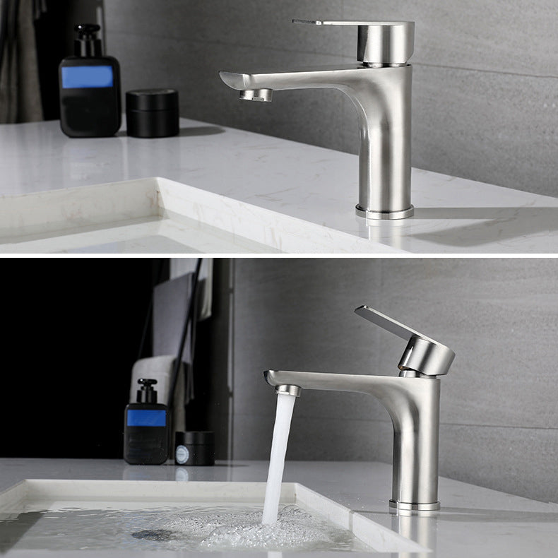 Modern Vessel Faucet Copper Single Handle Low Arc Vessel Faucet for Home Clearhalo 'Bathroom Remodel & Bathroom Fixtures' 'Bathroom Sink Faucets' 'Bathroom Sinks & Faucet Components' 'bathroom_sink_faucets' 'Home Improvement' 'home_improvement' 'home_improvement_bathroom_sink_faucets' 6871235