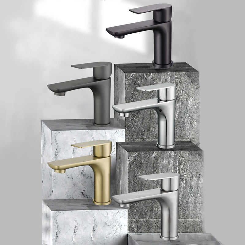 Modern Vessel Faucet Copper Single Handle Low Arc Vessel Faucet for Home Clearhalo 'Bathroom Remodel & Bathroom Fixtures' 'Bathroom Sink Faucets' 'Bathroom Sinks & Faucet Components' 'bathroom_sink_faucets' 'Home Improvement' 'home_improvement' 'home_improvement_bathroom_sink_faucets' 6871238