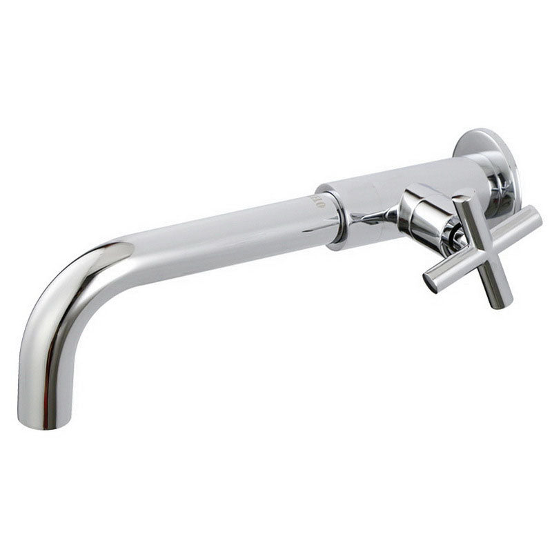 Wall Mounted Faucets Single Cross Handle Faucet for Bathroom Clearhalo 'Bathroom Remodel & Bathroom Fixtures' 'Bathroom Sink Faucets' 'Bathroom Sinks & Faucet Components' 'bathroom_sink_faucets' 'Home Improvement' 'home_improvement' 'home_improvement_bathroom_sink_faucets' 6871284