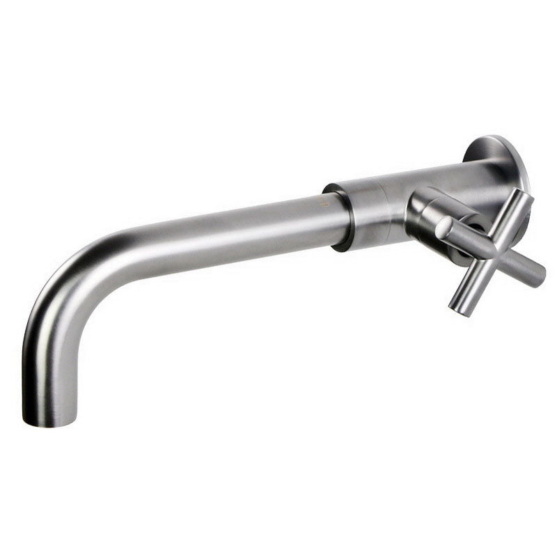 Wall Mounted Faucets Single Cross Handle Faucet for Bathroom Clearhalo 'Bathroom Remodel & Bathroom Fixtures' 'Bathroom Sink Faucets' 'Bathroom Sinks & Faucet Components' 'bathroom_sink_faucets' 'Home Improvement' 'home_improvement' 'home_improvement_bathroom_sink_faucets' 6871285