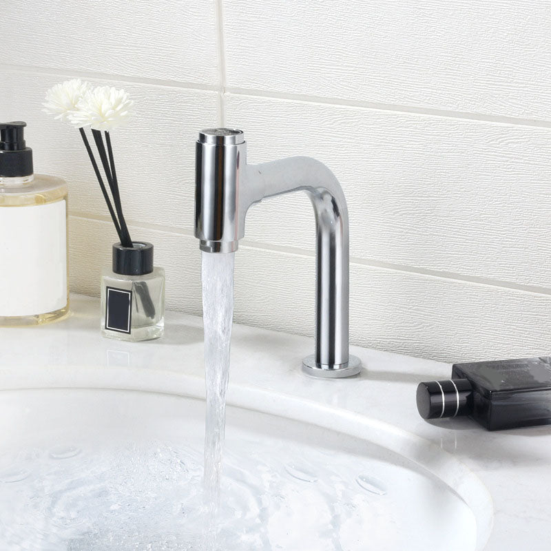 Modern Style Vanity Sink Faucet Swivel Spout Bathroom Faucet Clearhalo 'Bathroom Remodel & Bathroom Fixtures' 'Bathroom Sink Faucets' 'Bathroom Sinks & Faucet Components' 'bathroom_sink_faucets' 'Home Improvement' 'home_improvement' 'home_improvement_bathroom_sink_faucets' 6871354