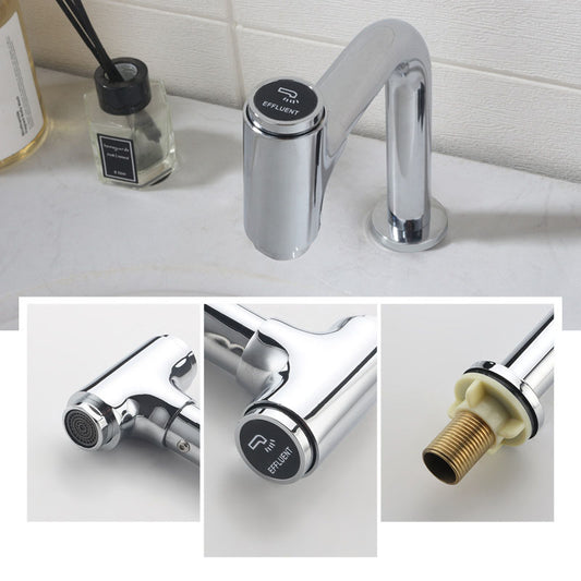 Modern Style Vanity Sink Faucet Swivel Spout Bathroom Faucet Clearhalo 'Bathroom Remodel & Bathroom Fixtures' 'Bathroom Sink Faucets' 'Bathroom Sinks & Faucet Components' 'bathroom_sink_faucets' 'Home Improvement' 'home_improvement' 'home_improvement_bathroom_sink_faucets' 6871361