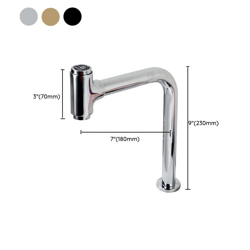 Modern Style Vanity Sink Faucet Swivel Spout Bathroom Faucet Clearhalo 'Bathroom Remodel & Bathroom Fixtures' 'Bathroom Sink Faucets' 'Bathroom Sinks & Faucet Components' 'bathroom_sink_faucets' 'Home Improvement' 'home_improvement' 'home_improvement_bathroom_sink_faucets' 6871365