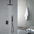 Modern Shower Faucet Brass Temperature Control Ceiling Mounted Shower Set Black Clearhalo 'Bathroom Remodel & Bathroom Fixtures' 'Home Improvement' 'home_improvement' 'home_improvement_shower_faucets' 'Shower Faucets & Systems' 'shower_faucets' 'Showers & Bathtubs Plumbing' 'Showers & Bathtubs' 6871418